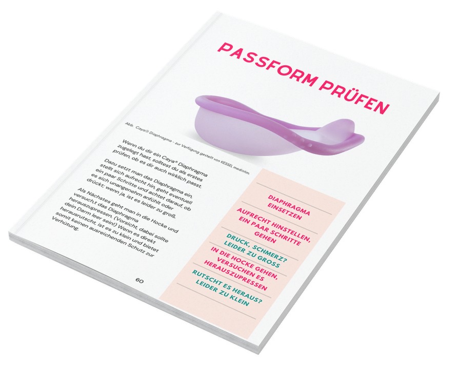 Seite Diaphragma Passform prüfen im Verhütungsguide